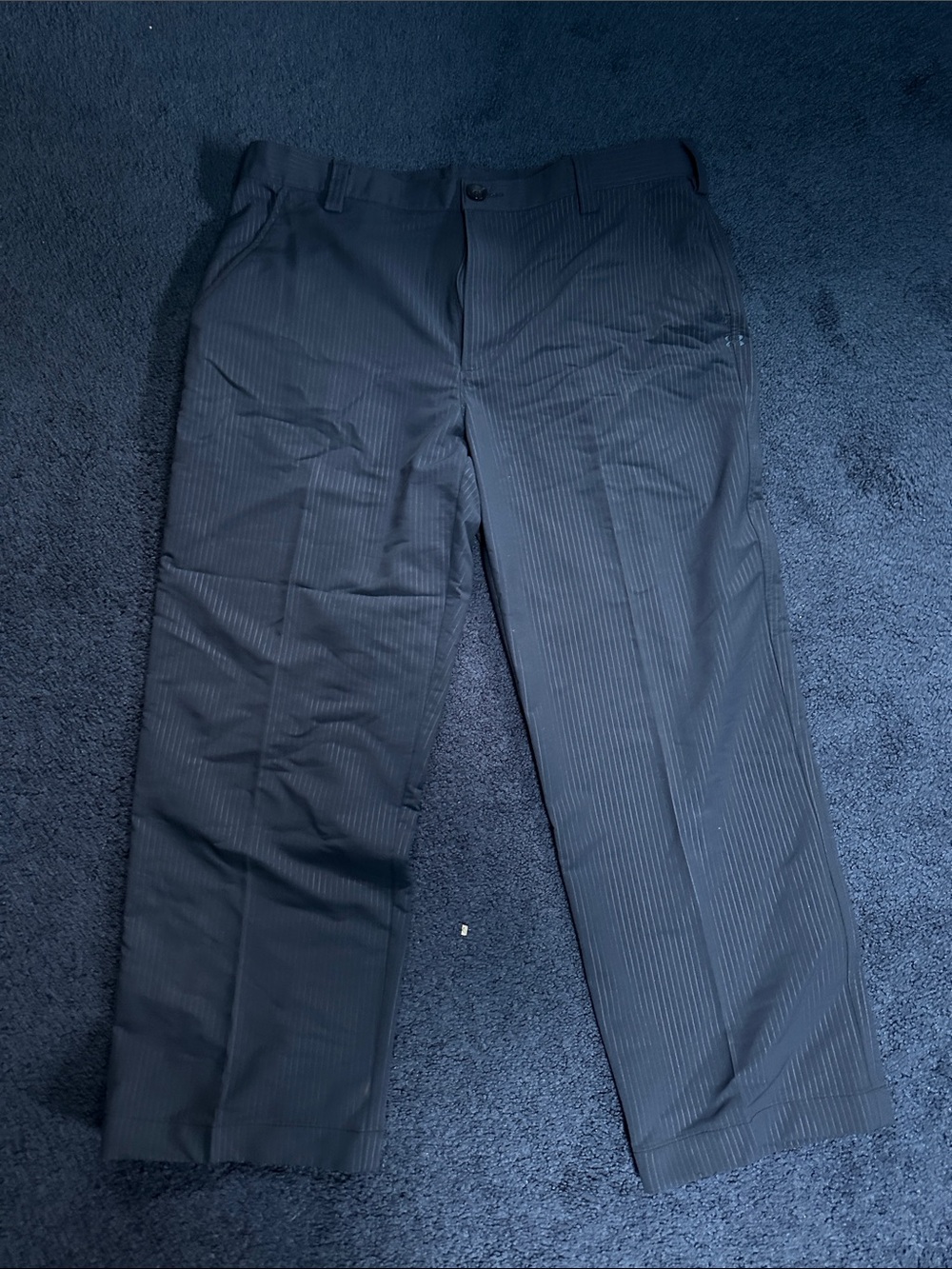 Under Armour Men's Dark Navy Pinstripe Dress Pants